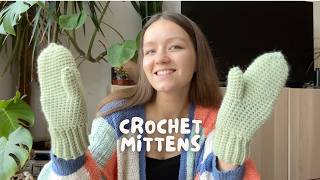 🧤 CROCHET MITTENS  beginner friendly step by step tutorial [upl. by Berkow]