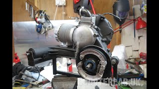 SLUK  Pinasco 251 engine Build Video 16  fitting and fettling brake shoes [upl. by Norad16]