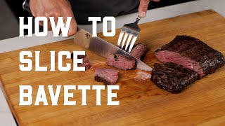 How to Slice Bavette  Butcher Shop Bootcamp [upl. by Irelav]