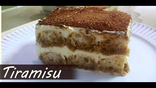 Como hacer Tiramisu facil sin huevo [upl. by Senskell174]