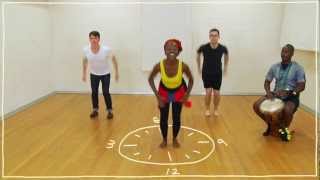 Fiveish Minute Dance Lesson  African Dance Lesson 3 Dancing on the Clock [upl. by Julienne]