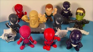 2018 SPIDERMAN INTO THE SPIDERVERSE MOVIE SET OF 6 McDONALDS HAPPY MEAL COLLECTION VIDEO REVIEW [upl. by Sinne26]