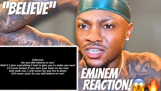 First Time Hearing Eminem quotBelievequot REACTION [upl. by Ransome902]