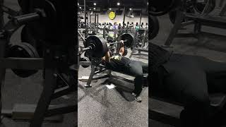 Bench press double 345lbs 157kg [upl. by Nomaid73]