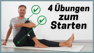 Yoga für ANFÄNGER  Die 4 besten Übungen zum Starten [upl. by Birdie]