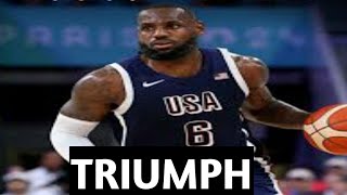 LeBrons Iconic Dunk Propels Team USA to Olympic Victory Over Serbia [upl. by Martelli]