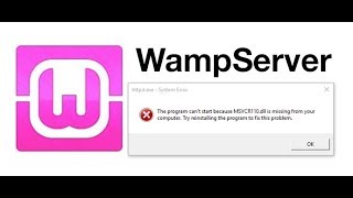 How to fix wamp server msvcp110dll or msvcr110dll error quickly [upl. by Eniliuqcaj370]