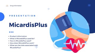 MicardisPlus  Product information uses dosage mechanism  telmisartan  hydrochlorothiazide [upl. by Ajnek]