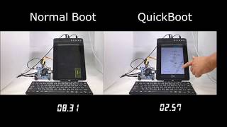 AGL40 Fast boot demo with Ubiquitous QuickBoot for x86 on MinnowBoard Turbot [upl. by Alton826]