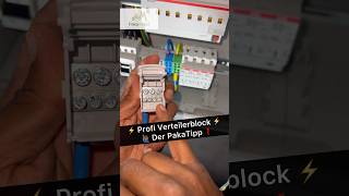 🙋🏾‍♂️⚡️Profi Verteilerblock strom elektriker elektrik elektro strom kabel electrician diy [upl. by Akenal]