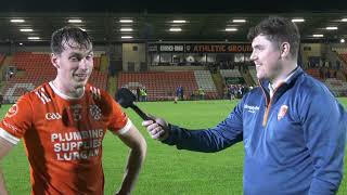 Armagh GAA TV spoke with Clann Eireann GACs Barry McCambridge after defeating Armagh Harps [upl. by Hesky]