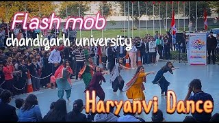 🔥 HARYANVI DANCE ❤🔥  CHANDIGARH UNIVERSITY AT DBLOCK  FLASH MOB PERFORMANCE 01 📸 [upl. by Id]