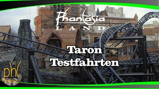 Phantasialand  Taron  Testfahrten  FreiZeitBlog [upl. by Atnod]