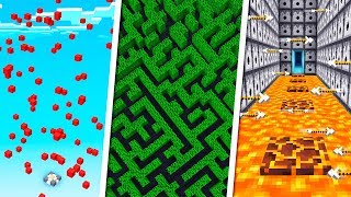 8 INSANE MINECRAFT OBSTACLE COURSES [upl. by Savior]