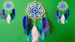 Flower evil eye mandala tutorial how to make 8pointed flower evil eyeGods eye tutorial [upl. by Harmon290]