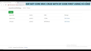 ASPNET Core MVC CRUD Operations with EF Code First in Visual Studio Code  Part2 [upl. by Eidok]