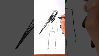 stickman to scissorman speed drawing shorts [upl. by Hebbe]