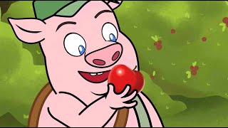 Le Loup et le Cochon Gourmand  dessin animé en français  Conte pour enfants avec les Ptits zAmis [upl. by Manya]