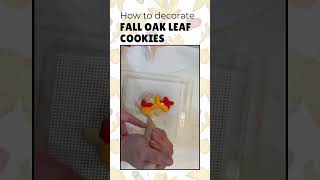 YOU DONT Want to Miss this Fall Oak Leaf Cookie Tutorial 🐿️🍂 [upl. by Eneg]