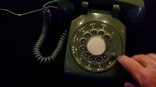 green rotary phone dialing [upl. by Sesom560]