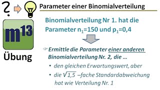 Binomialverteilung Zusammenhang zwischen n p Erwartungswert und Standardabweichung Übung [upl. by Ysak]