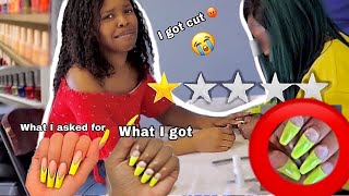 I WENT TO THE WORST REVIEWED NAIL SALON IN MY CITY must watch 😭  Tebello Rapabi [upl. by Napoleon363]