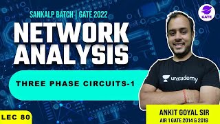 Three Phase Circuits 1  Sankalp GATE 2022 Batch  L 80  Network Analysis [upl. by Aronle33]