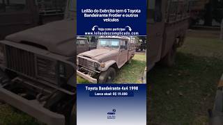 Leilão do Exército tem 6 Toyota Bandeirante Frotier e outros veículos [upl. by Aciruam]