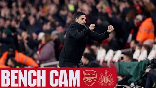 BENCH CAM  Arsenal vs Newcastle United 41  All the goals drama and celebrations from N5 [upl. by Haynes]