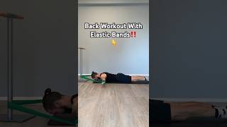 Back Workout With Elastic Bandsbackworkout schultertraining gesunderrücken rückentraining [upl. by Bertold879]