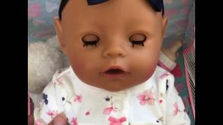 Baby Born Doll Zapf Creations Morning Routine Redressing into cute pink outfit [upl. by Sulihpoeht]