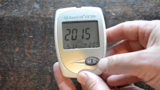 How to set the time and date on the Easy Life Glucose Cholesterol amp haemoglobin meter monitor [upl. by Hermosa317]