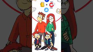 Which one is real face of mabel pines and dipper pines  gravityfalls shorts art [upl. by Even]