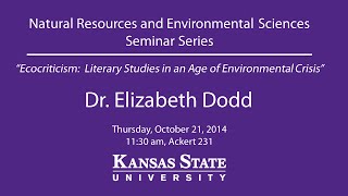 Ecocriticism Literary Studies in an Age of Environmental Crisis  NRES Seminar Series [upl. by Meryl]