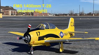 FMS T28D PNP 1400mm maiden flight [upl. by Redle625]