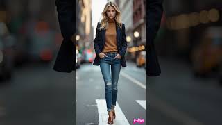 Top Autumn Street Fashion Trends 2024 MustHave Blazer amp Turtleneck Combo style fashion autumn [upl. by Animsaj]