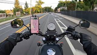 Harley Davidson Iron 883 POV  WinchesterMedford Massachusetts [upl. by Sivle]