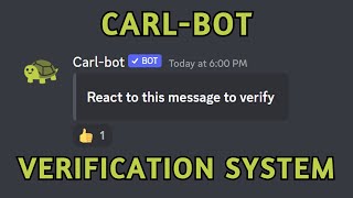 How To Setup a Discord Verification System With Carlbot 2023 [upl. by Emili905]