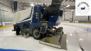 Zamboni floods the ice at the Canlan sports centre [upl. by Essirahs]