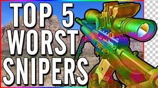 OFFICIAL quotTop 5 Worst SnipersquotquotTop 5 Worst Snipers in Zombiesquot  quotCoD WaW Bo amp Bo2 Zombiesquot [upl. by Jarietta940]