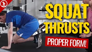 Squat Thrusts Exercise — HOW TO DO A SQUAT THRUST [upl. by Emalee]