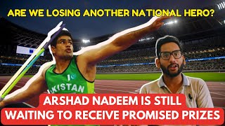 Arshad Nadeem still awaits promised prizes and money  Another National Hero Same Old Story [upl. by Nhar]