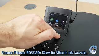 Canon Pixma MG4250 How to Check Estimated Ink Levels [upl. by Annoyik472]