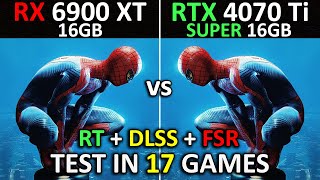 RX 6900 XT vs RTX 4070 Ti SUPER  Test in 17 Games 1440p amp 4K2160p  Ultimate Comparison 🔥  2024 [upl. by Saxen269]