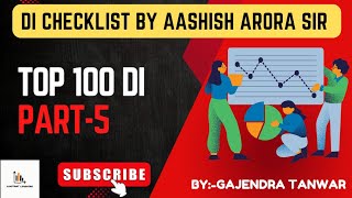 DI CHECKLIST BY AASHISH ARORA SIR PART5 🔥 RRB IBPS AND SBI PO amp CLERK LEVEL 🔥 prelimsdi💯🎯 [upl. by Eki]