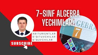 7 SINF ALGEBRA TENGLAMALAR SISTEMASINING YECHISH USULLARI MAVZUSI 1 MASHQ [upl. by Essej]