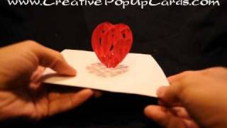 Valentines Day Pop Up Card 3D Heart [upl. by Barbette698]