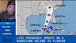 LIVE EMERGENCY UPDATE ON A CAT 3 HURRICANE HELENE HEADING FOR FLORIDA [upl. by Tichon210]