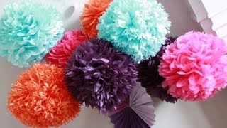 How To DIY Paper Pom Tutorial  Decorations that impress [upl. by Gaidano]