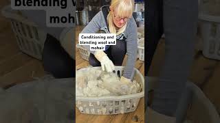 Processing and blending wool and mohair processingwool wool handspinning [upl. by Clint]